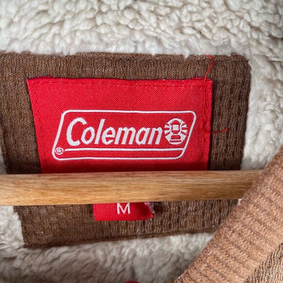 Coleman Men's Sherpa Lined Long Sleeve Crew Shirt Medium in Copper Heather NWT - Picture 4 of 9